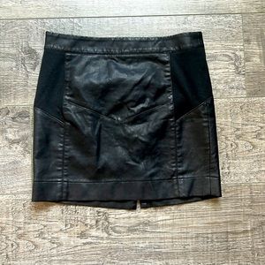 Faux Leather Mini Skirt